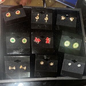 Elegant Gold and Silver Earring Set